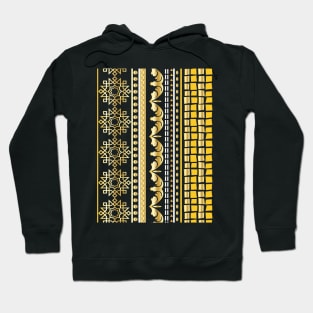 Elegant Black And Gold Moroccan Pattern Hoodie